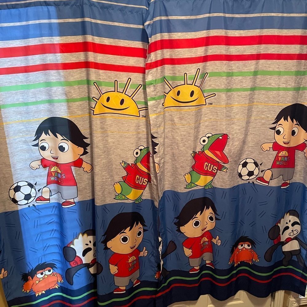 Ryan’s World Curtains set of 2 Panels OR Flat Sheets!